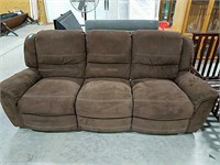 Brown reclining sofa