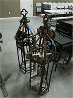(2) Iron Hanging lights- Architectural Salvage