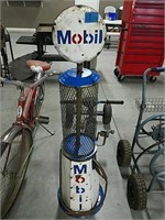 Mobil one miniature yard art gas pump