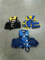 3 oversized life vests