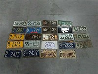 Lot of (23) Kansas license plates