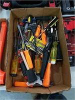 Flat of screwdrivers and other tools
