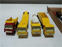 Lot of 4 construction work truck toys