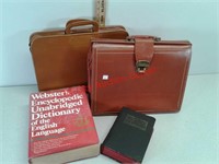 2 vintage leather briefcases, 1938 and 1989