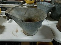 Galvanized coal bucket