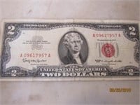 1953 Red Seal $2 Bill - "Legal Tender For All