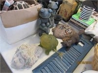 Lot of Yard Decorations - Frogs, Squirrel,