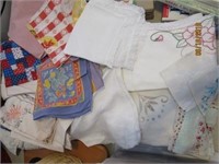 Hand Embroidered Napkins, Sewing Books & Quilt