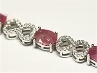 $1000 St. Silver Ruby Bracelet