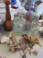 Lot of Bottles & Wind Chimes -