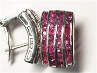 $1295 St. Silver Ruby Earrings