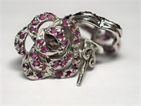 $650 St. Silver Ruby Earrings
