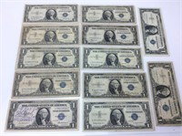 (12) $1 SILVER CERTIFICATE-BLUE SEAL NOTES