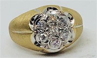 H108 14KT YELLOW GOLD DIAMOND RING FEATURES