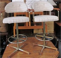 11 - PAIR OF TWO STOOLS