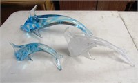 208 - 3 PIECES OF SEA ART GLASS