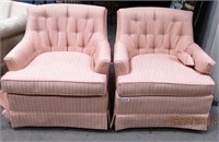 208 - PAIR OF MATCHING PASTEL CHAIRS