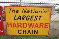 "The Nation's Largest Hardware Chain" Sign