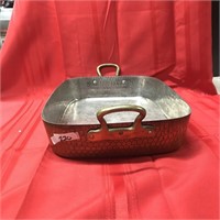Antique Hammered Metal Baking Rectangular Pan