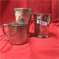 LOT 3 Silver Plate Cups