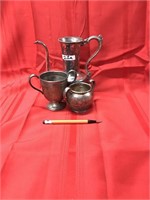 LOT 3 Silver Plated Cups Pitcher