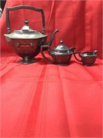 LOT 3 Silver Soldered Tea Set