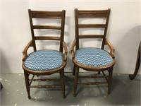 Six Victorian side chairs