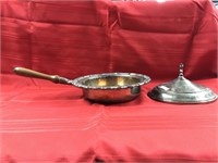 Antique Silver Plate Pan with Lid