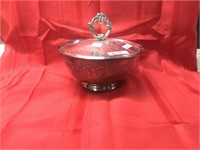 Vintage Silver Plate Bowl with Lid