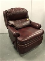 Burgundy leather recliner