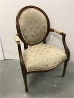 Nicely carved French style arm chair