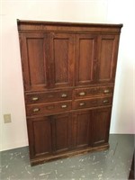 Antique  quarter sawn Oak Office cabinet
