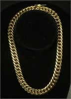"18KT-ITALY" YELLOW GOLD CURB-LINK NECKLACE