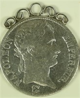 1811 FIVE FRANC NAPOLEON SILVER COIN