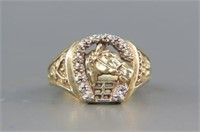 Man's Diamond Horseshoe Ring,