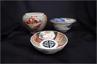 3 pcs. Japanese Imari Porcelain;