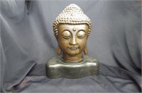 Chinese Bronze Bust of a Buddha,