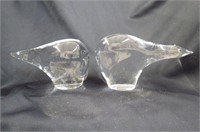 Pair of Kosta Crystal Figurines of Bears.