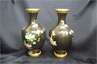 Pair of Chinese Cloisonne Vases,