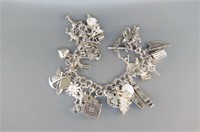 Sterling Silver Charm Bracelet,