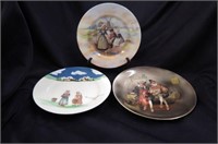 3 Royal Bayreuth Scenic Porcelain Plates,