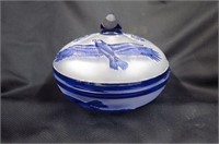 Cameo Art Glass Covered Dish,