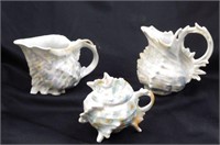 3 pcs. Royal Bayreuth Shell Porcelain,