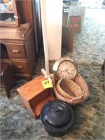 Wooden Step Stool, Baskets, More