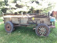 Antique Wooden Wagon and Washer