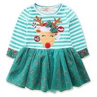 Samgami Baby Girl Christmas Reindeer Dress 110