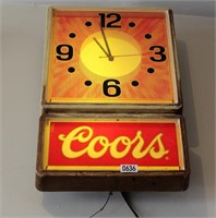 Coors Electric Lighted Clock.