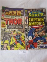 MARVEL COMICS: THOR #107, DAREDEVIL #10,