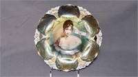 RS Prussia 10" lily mold Recaimer cake plate w/