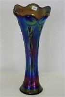 Beaded Bullseye 12" vase - purple